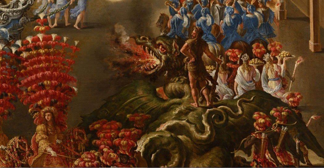 Dettaglio del Carosello nel cortile di palazzo Barberini, 1656, F. Gagliardi, F. Lauri Dettaglio del Carosello nel cortile di palazzo Barberini, 1656, F. Gagliardi, F. Lauri