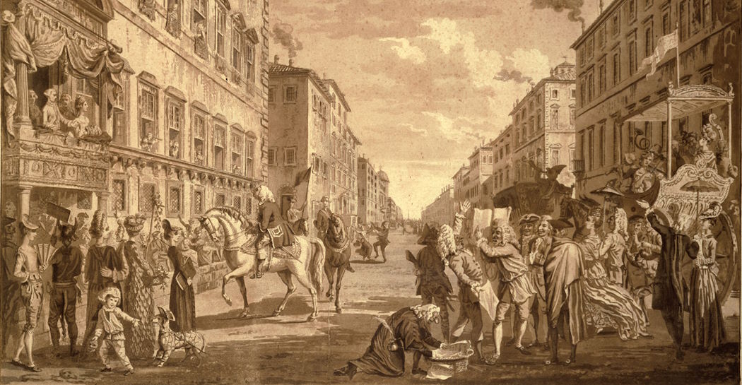 David Allan, Paul Sandby, The Romans Polite to Strangers|Palazzo Ruspoli al Corso Rome, 1780. Museo di Roma in Trastevere, inv. MR 439 David Allan, Paul Sandby, The Romans Polite to Strangers|Palazzo Ruspoli al Corso Rome, 1780. Museo di Roma in Trastevere, inv. MR 439