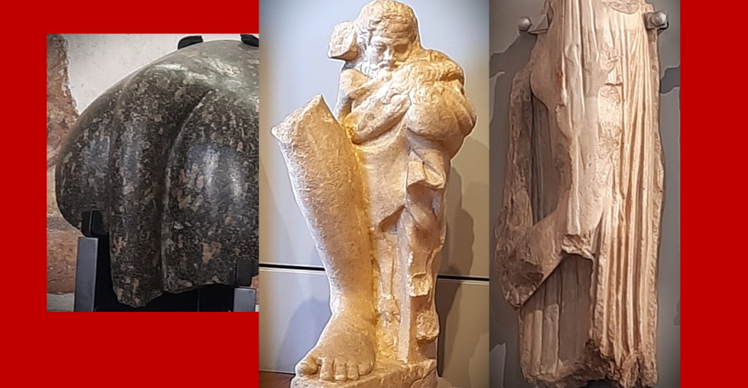 Museo Barracco, frammenti marmorei diversi, in origine pertinenti a grandi sculture  