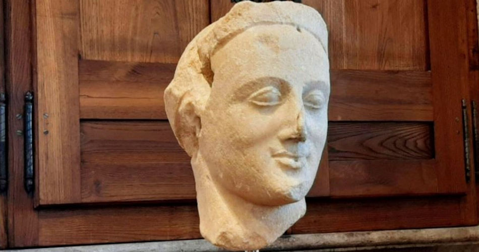 Museo Barracco, testa marmorea di Atena (dalla Magna Grecia, Taranto?)