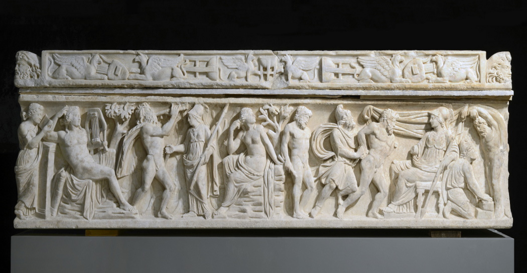 Centrale Montemartini, sarcofago con mito di Marsia Centrale Montemartini, sarcofago con mito di Marsia