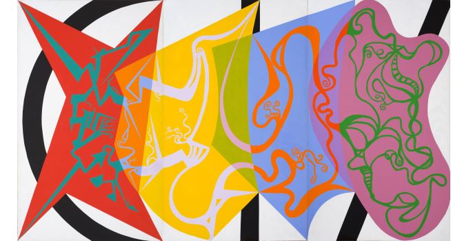 Francesco del Drago "Febbraio 1991" acrilico su tela 162x292cm Francesco del Drago "Febbraio 1991" acrilico su tela 162x292cm